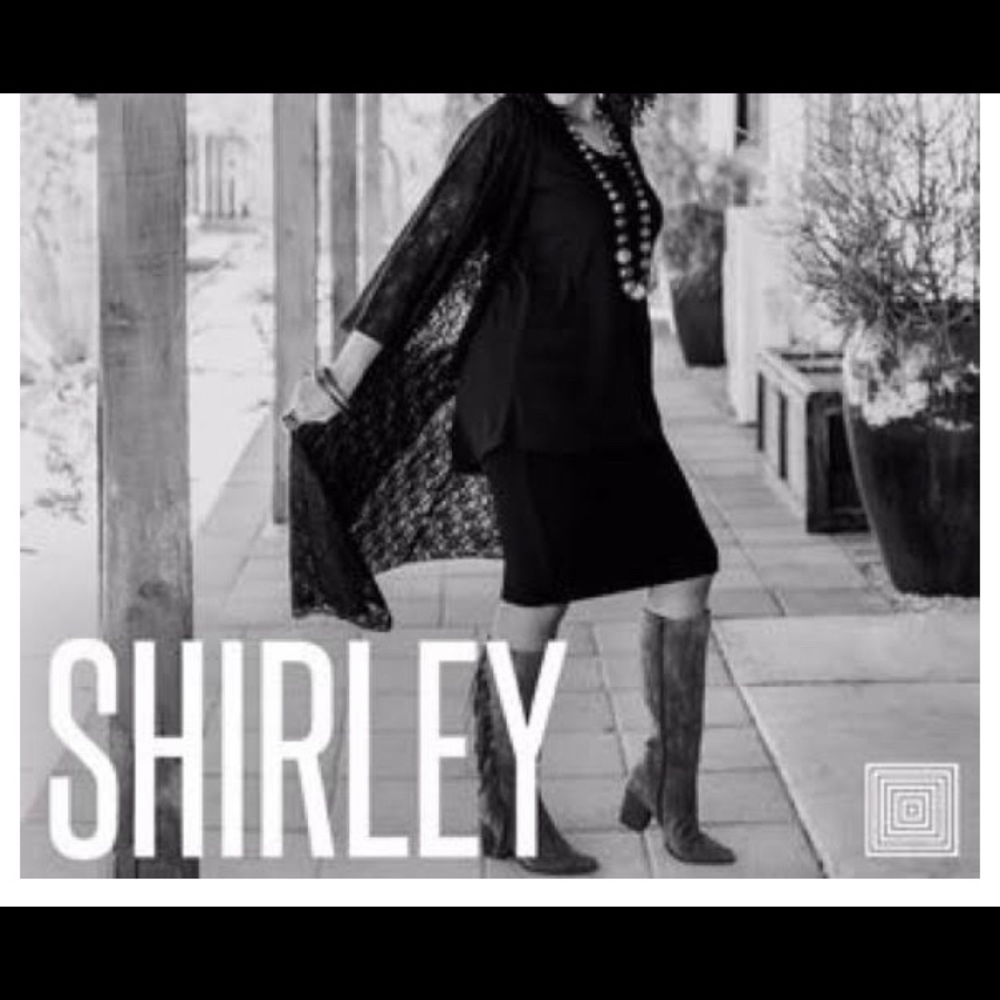 LuLaRoe Black Lace Elegant Goth Shirley Size Large